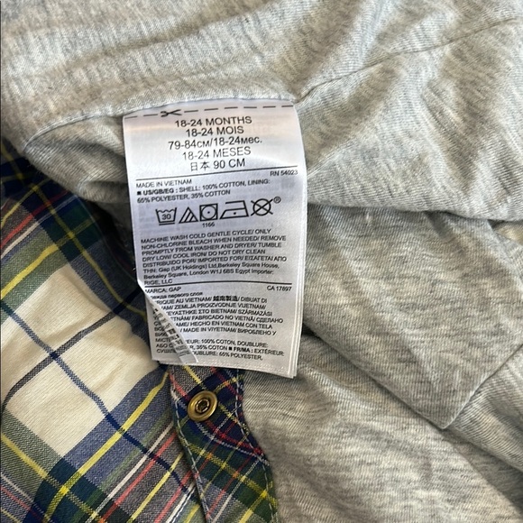 Baby Gap Lined Plaid Baby Onesie - Picture 4 of 4